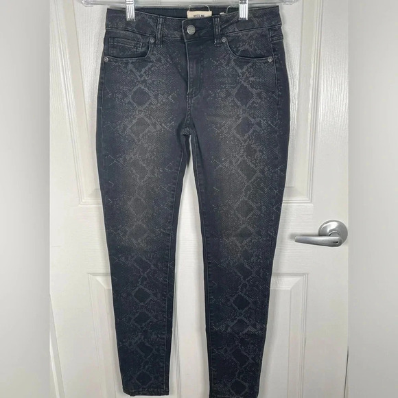 🖤 Miss Me Denim Python Skinny Jeans Black Size 26 - Picture 3 of 12